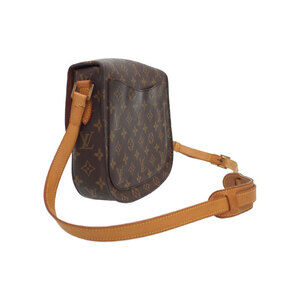 Louis Vuitton Bag Leather Monogram Brown Shoulder Saint Cloud